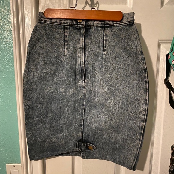 Vintage denim pencil skirt - Picture 1 of 2